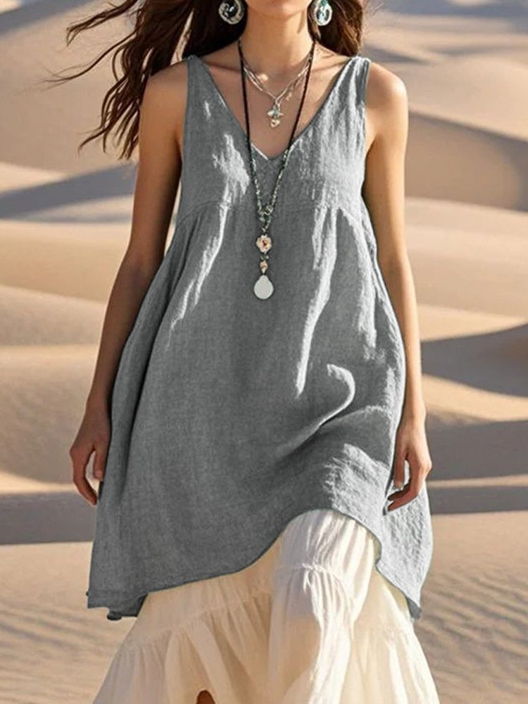 Casual Plain V Neck Blouse No Skirt