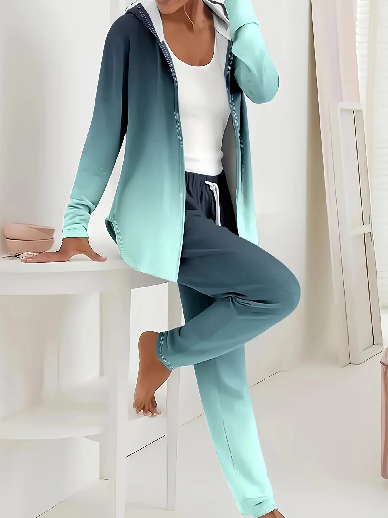 Women's Casual Long-Sleeved Jacket And Trousers Suit