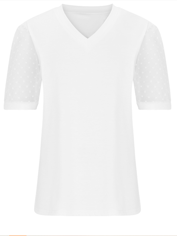 Women's Short Sleeve T-shirt Summer Green Plain Jacquard V Neck Puff Sleeve Daily Going Out Casual Top