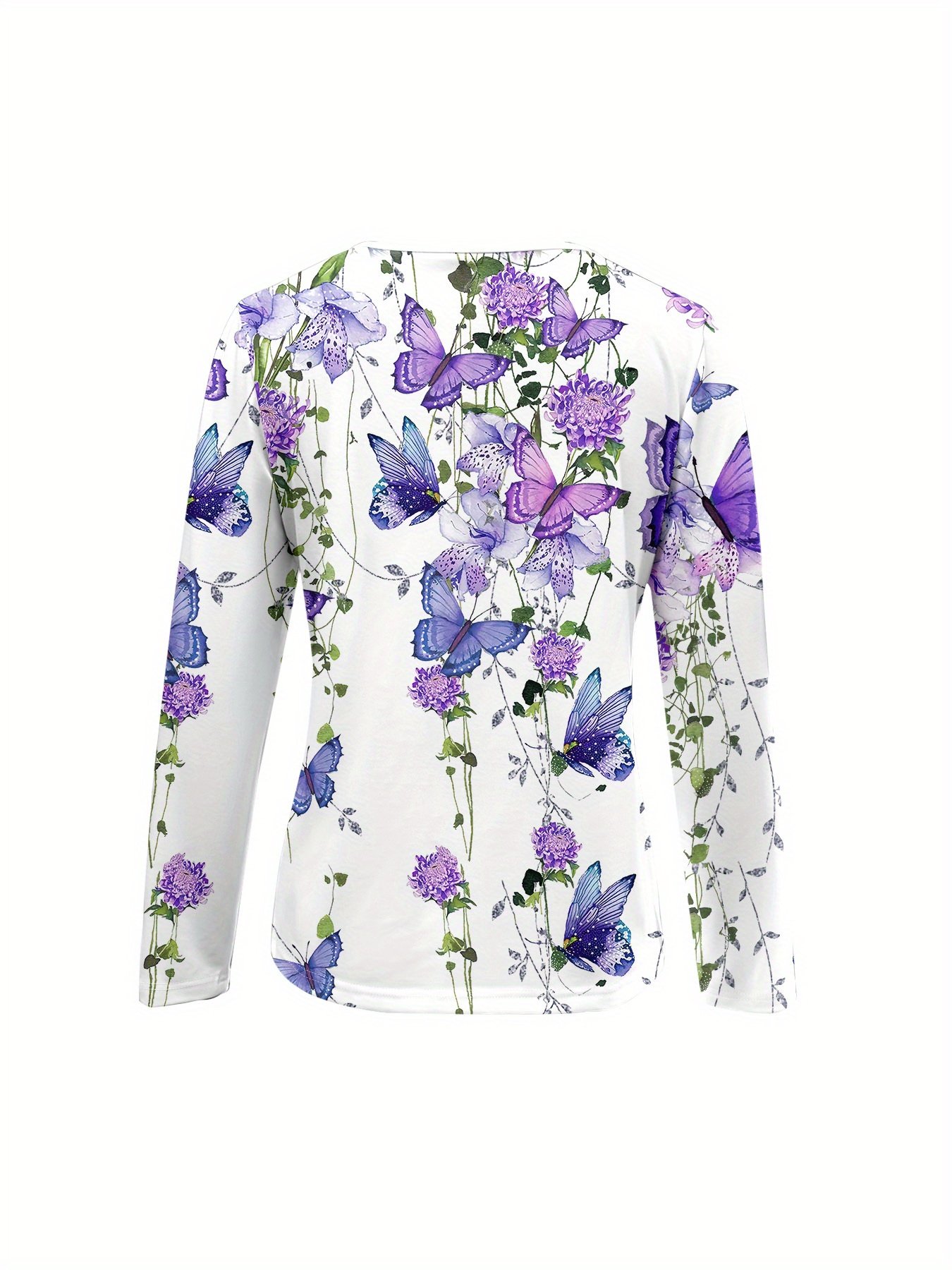 Cotton-Blend Casual Loose V Neck T-Shirt