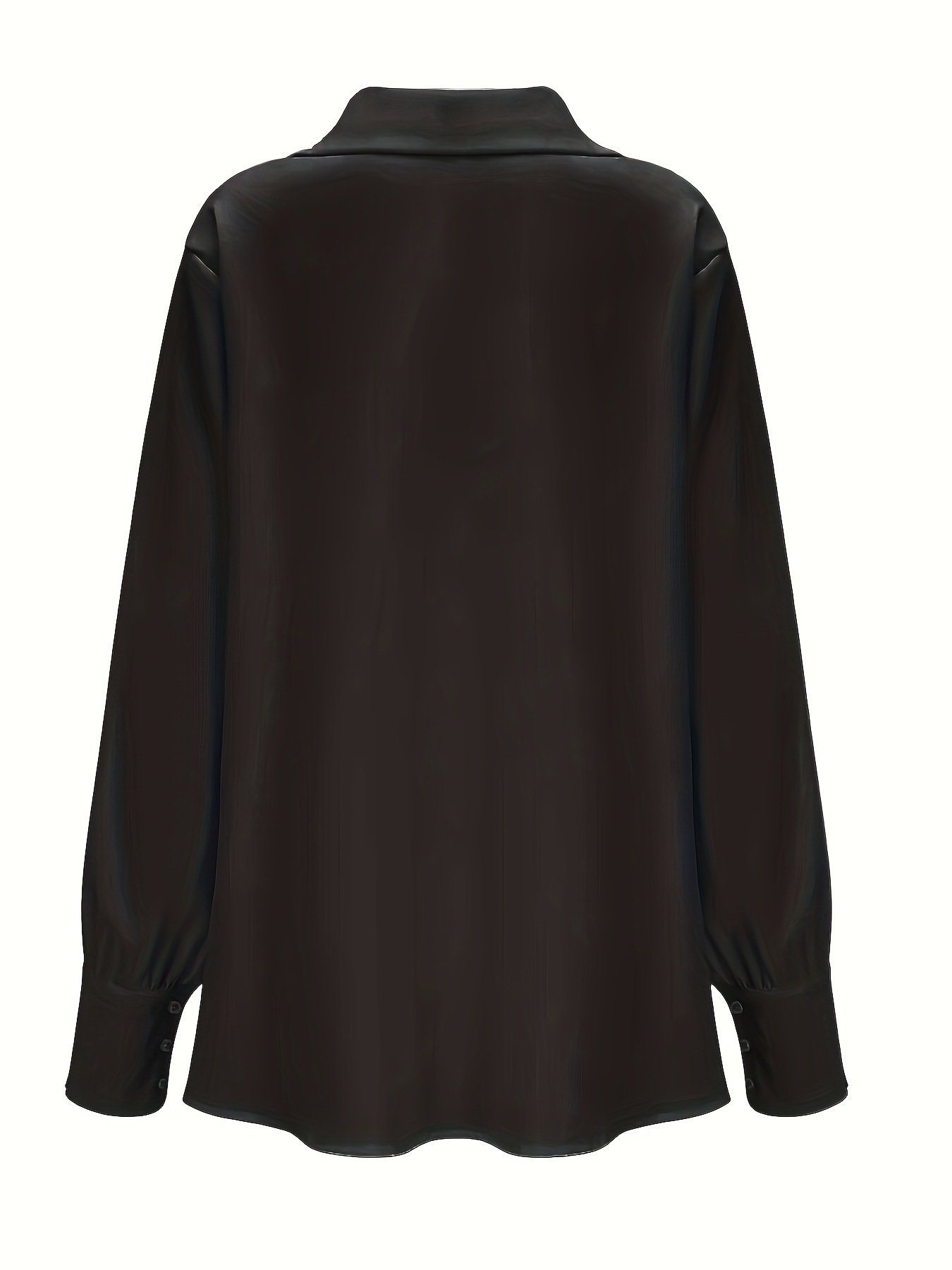 Semi Formal Cowl Neck Loose Plain Shirt