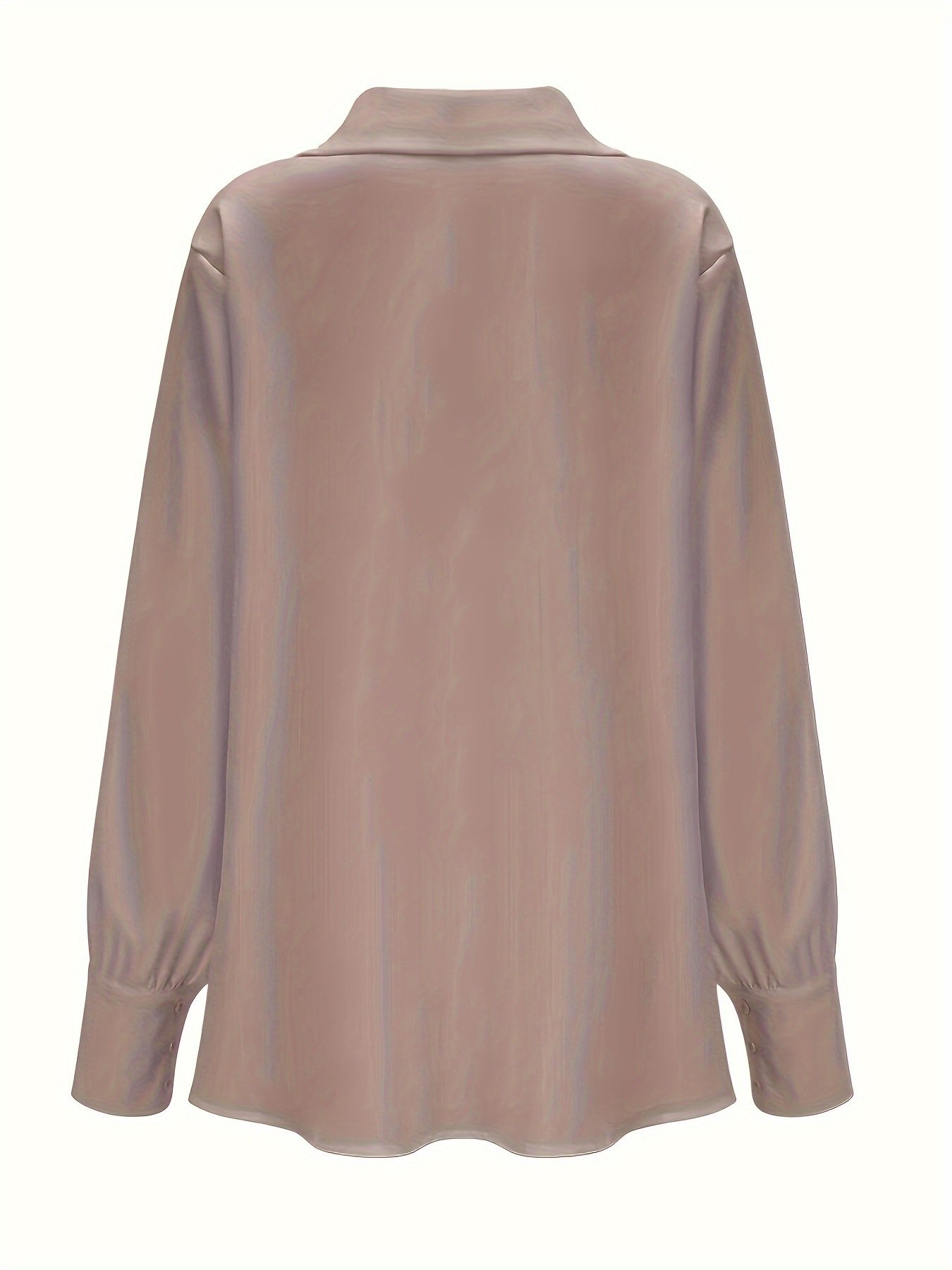 Semi Formal Cowl Neck Loose Plain Shirt