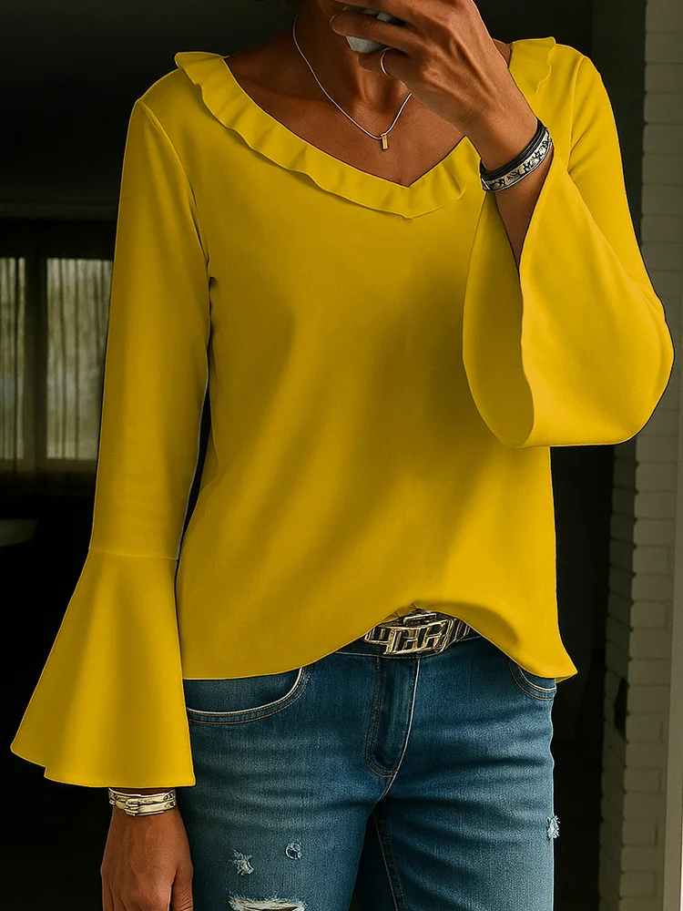 V Neck Casual T-Shirt