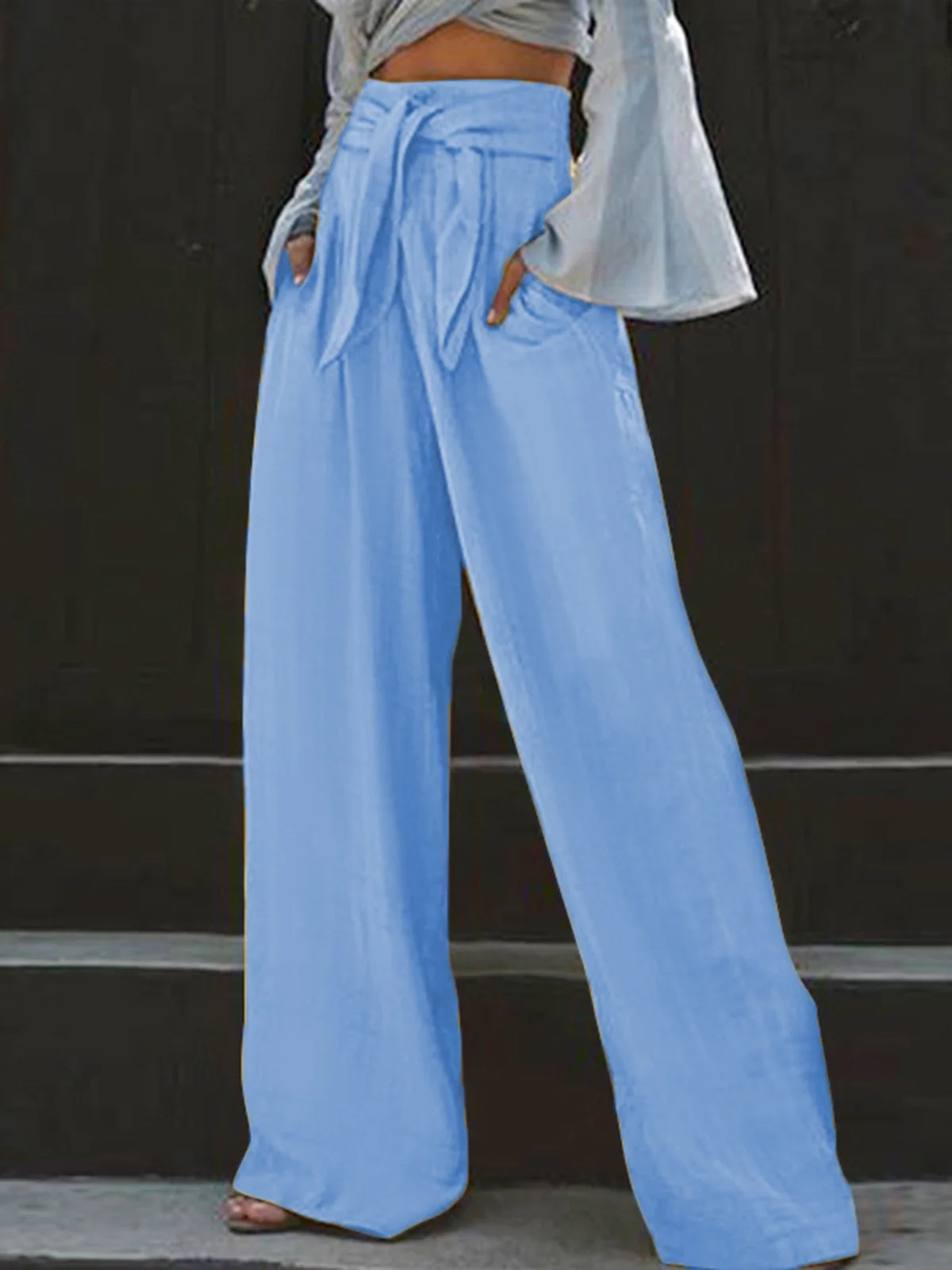 Urban Plain Wide Leg Pants
