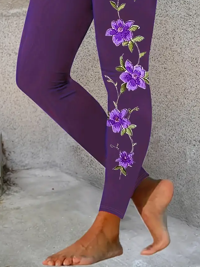 Printing Casual Jersey Tight Leggings