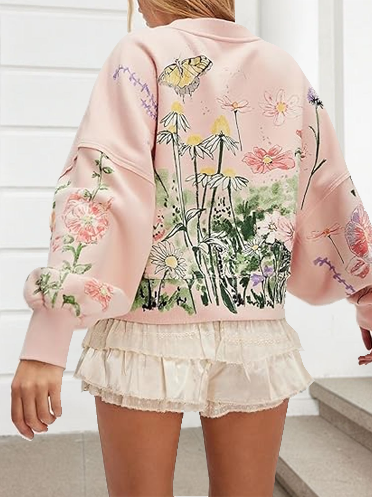 Cotton Regular Fit Boho Sweatshirt