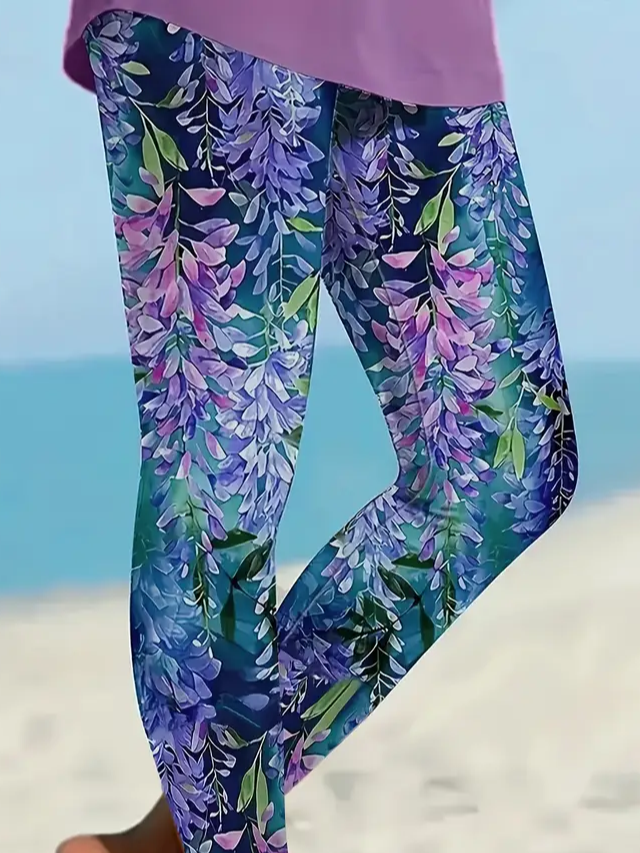 Women's Floral Print Casual Leggings