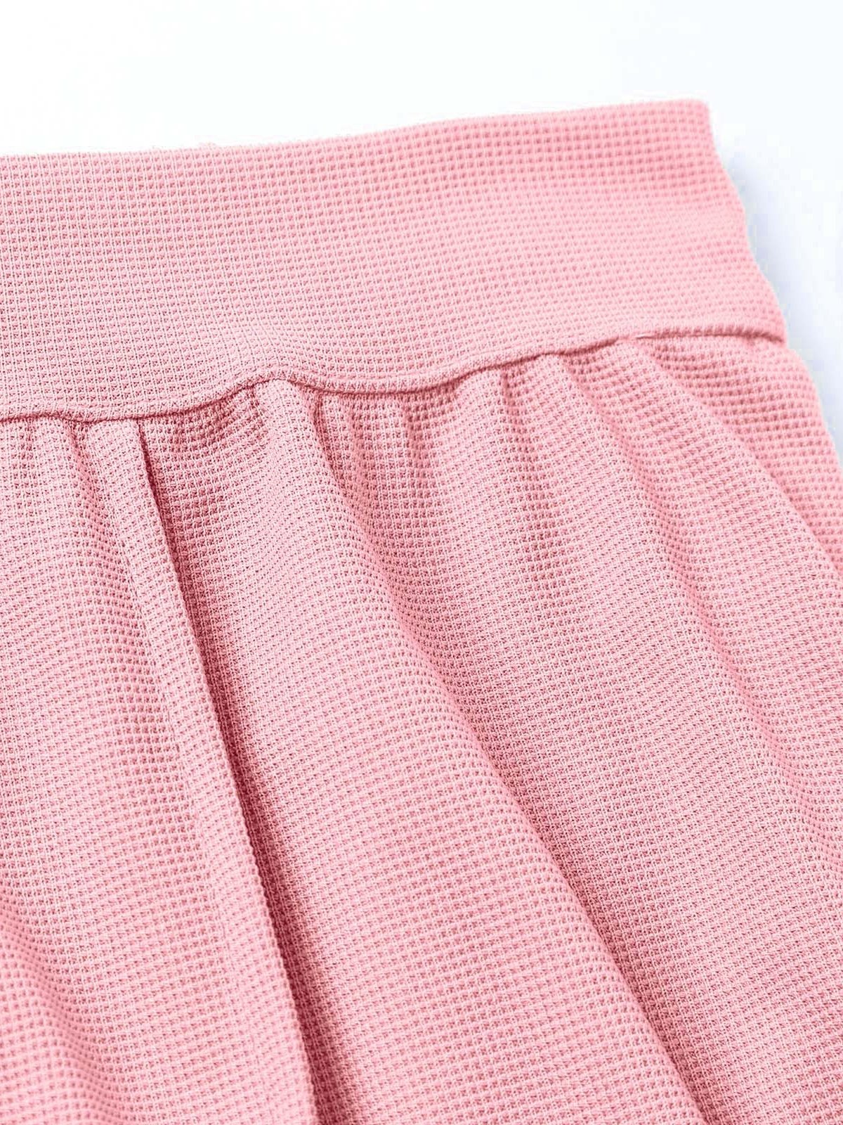 Women's  Elastic Waist H-Line Wide Leg Pants Daily Going Out Pants Lake Blue Casual Split Joint Plain Spring/Fall Pants