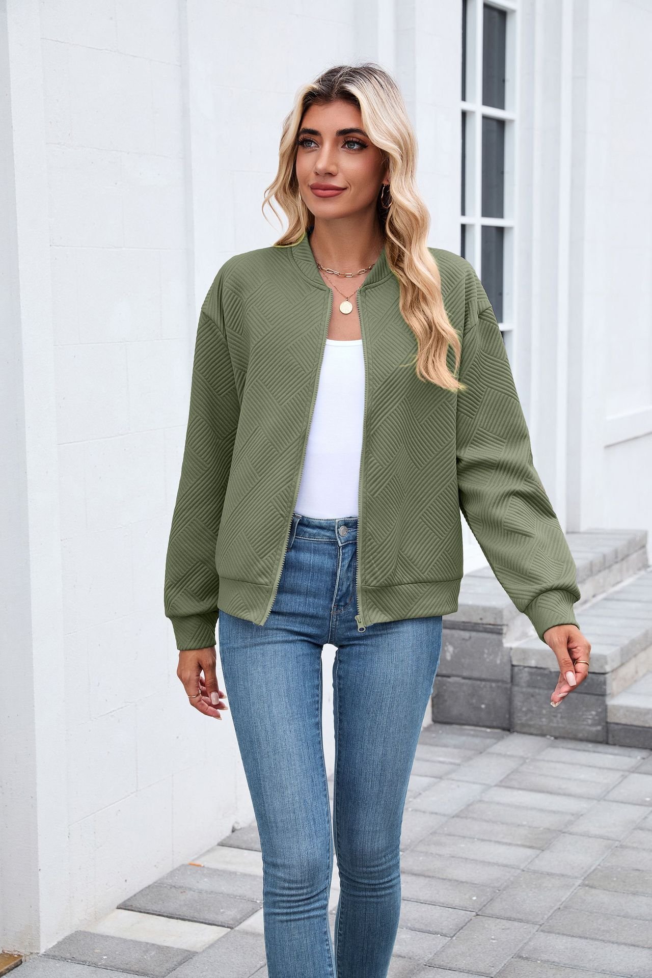 Stand Collar Casual Cotton Jacket