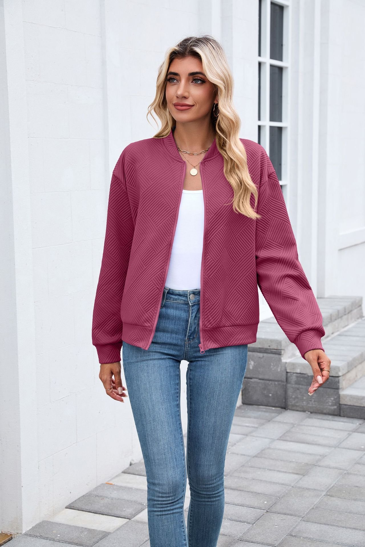 Stand Collar Casual Cotton Jacket