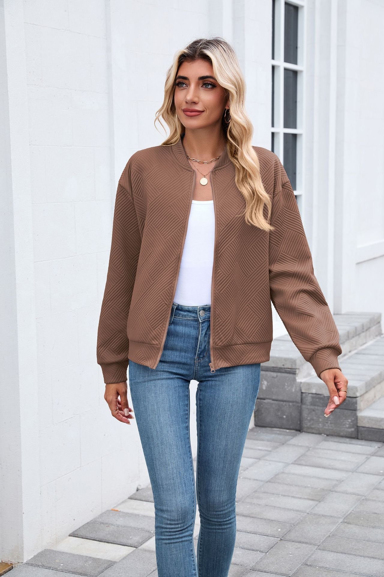 Stand Collar Casual Cotton Jacket