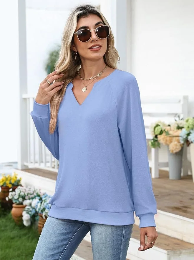 V Neck Regular Fit Casual Sweatshirt