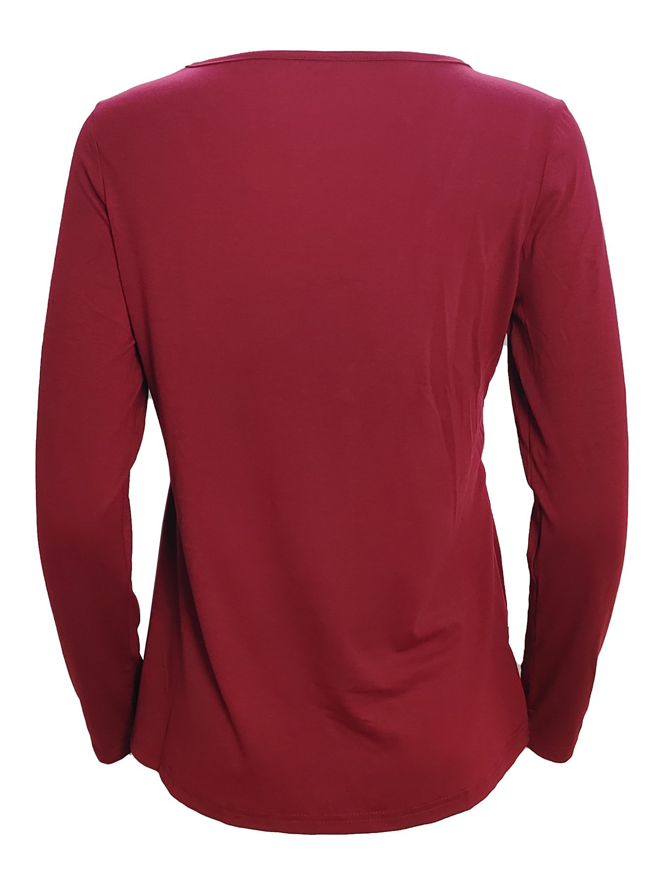 Elegant Commuting Slim Fit Three-Button Casual Solid Color Long-Sleeved Dress Top