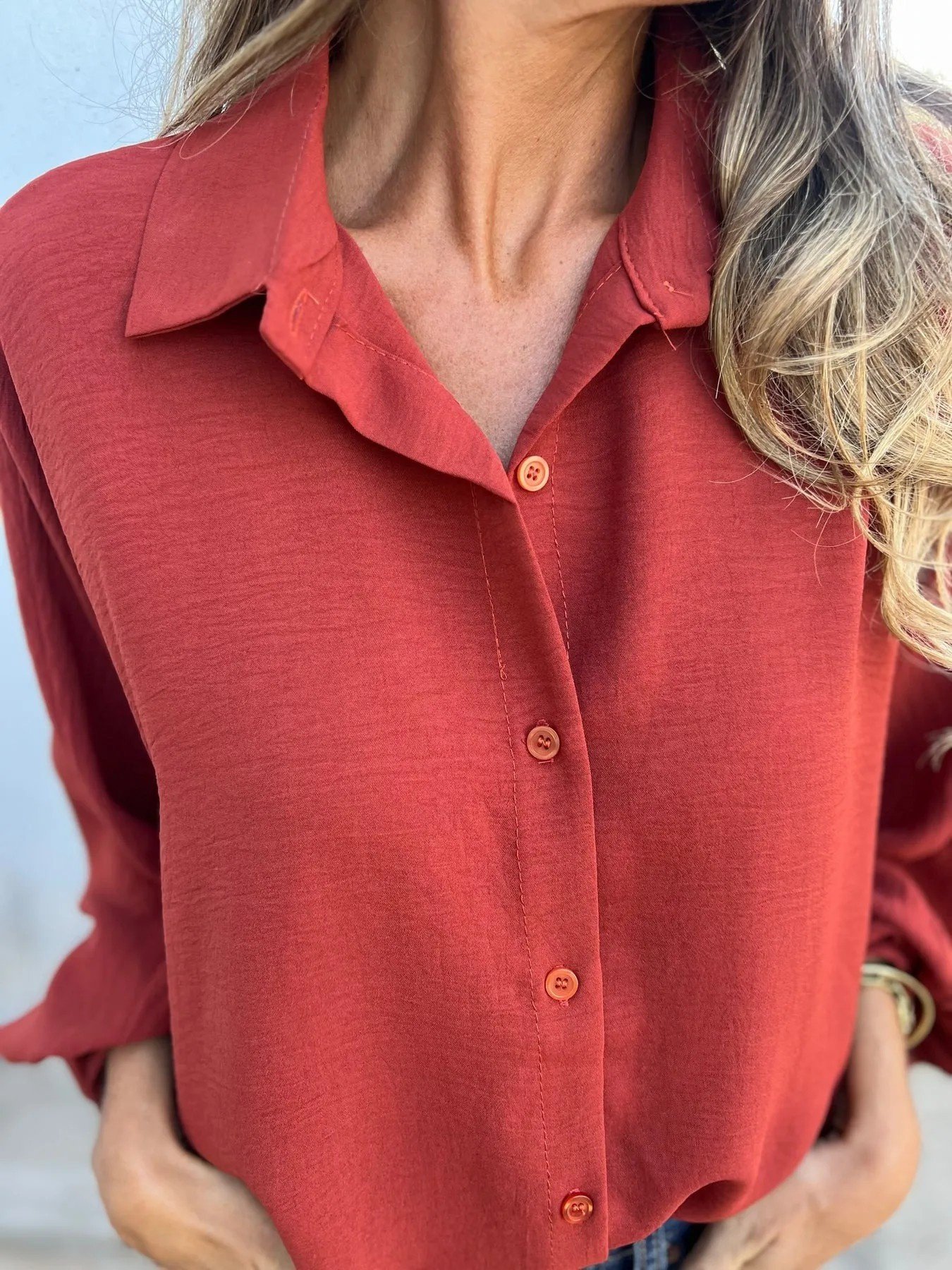 Women's Long Sleeve Shirt Spring/Fall Fuchsia Plain Split Joint Shawl Collar Dolman Sleeve Daily Going Out Casual Top