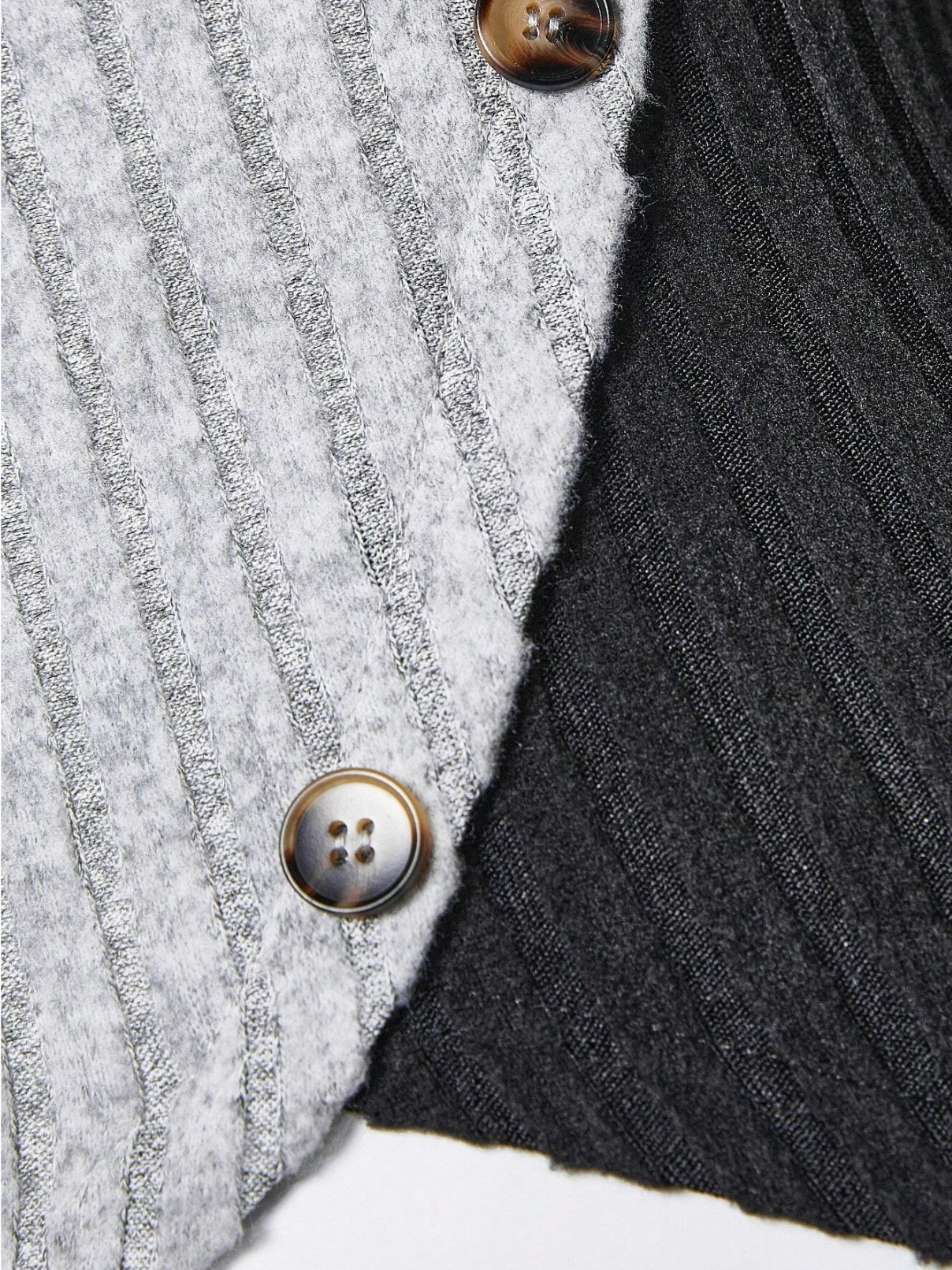Slim Fit Round Neck Color Matching Ribbed Cross Hem Long Sleeve Spring And Autumn Knitted Commuter T-Shirt Top
