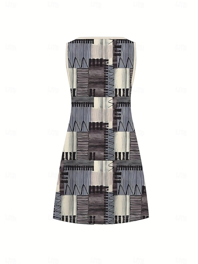Cotton Regular Fit Colorblock Casual Dress With No