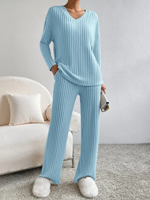 Women's Embossed Plain Daily Going Out Two-Piece Set Apricot Casual Spring/Fall Top With Pants Matching Set
