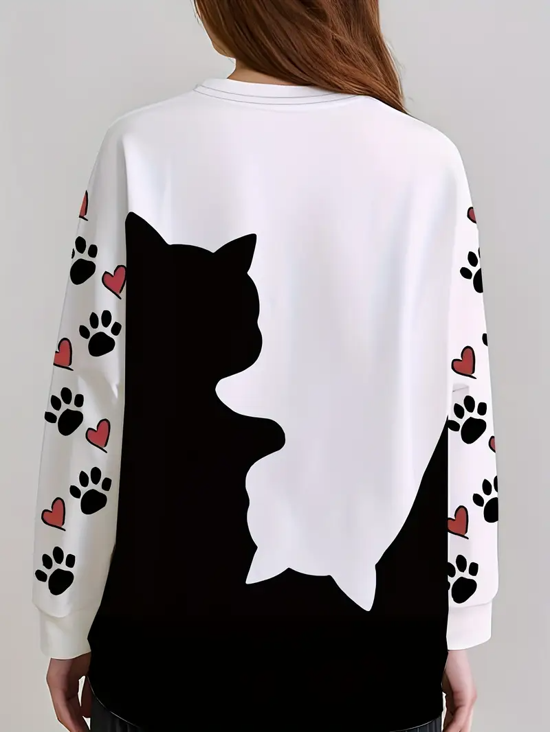 Regular Tops Daily Animal Print Autumn and Winter Long Sleeve Sweater