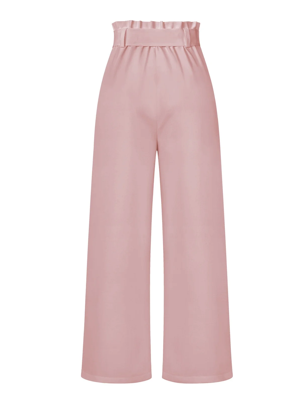 Women's  Elastic Waist H-Line Wide Leg Pants Daily Going Out Pants White Casual Split Joint Plain Spring/Fall Pants