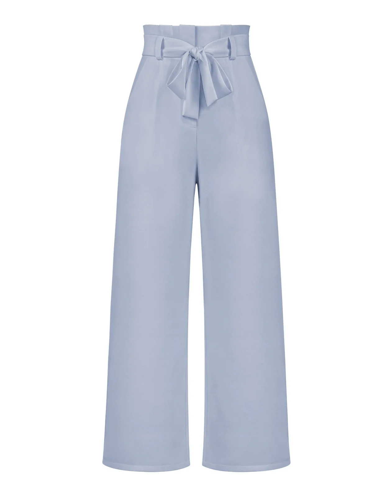 Women's  Elastic Waist H-Line Wide Leg Pants Daily Going Out Pants White Casual Split Joint Plain Spring/Fall Pants