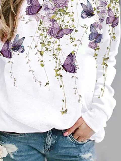 Casual Printing Sweatshirt
