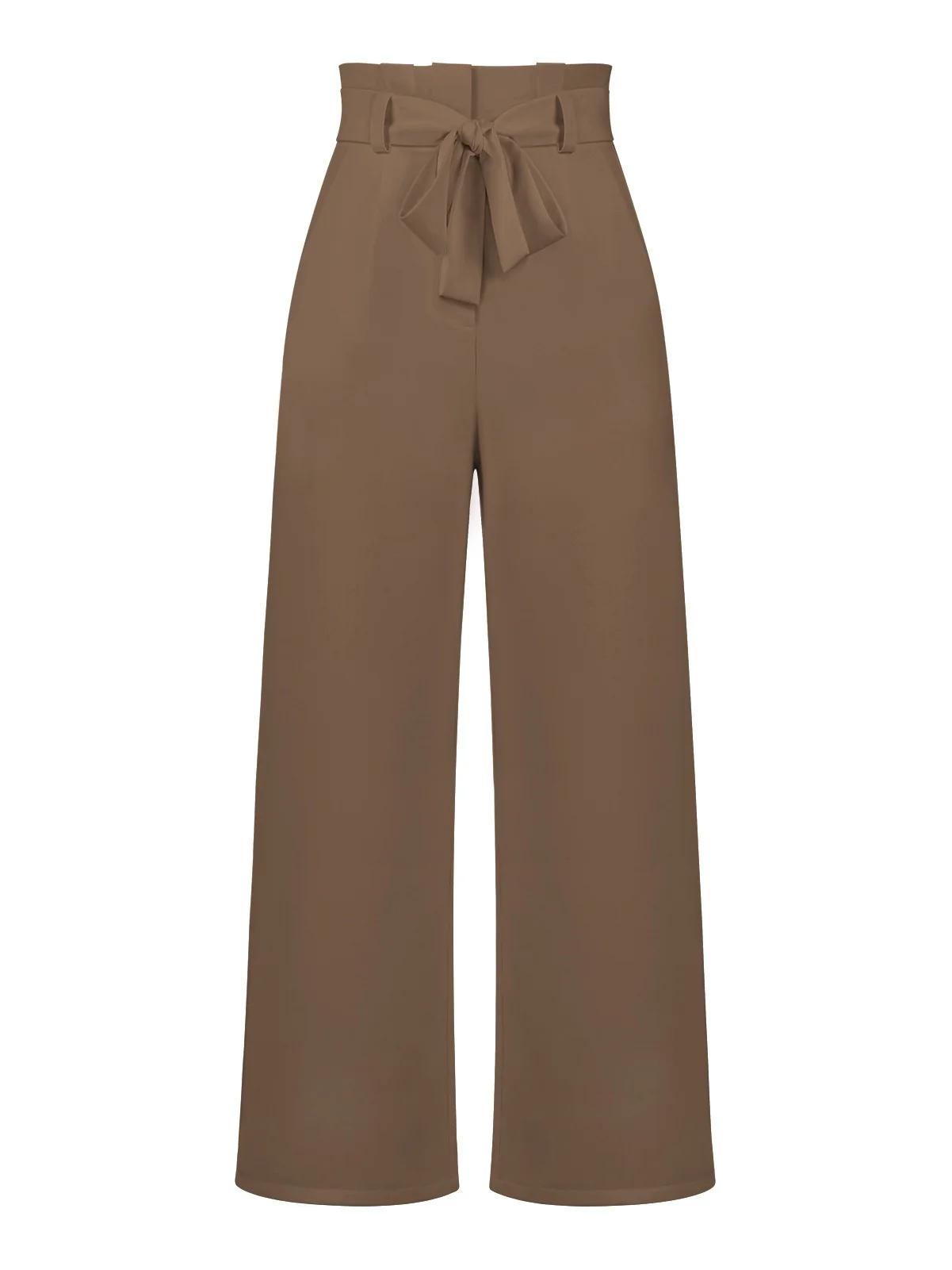 Women's  Elastic Waist H-Line Wide Leg Pants Daily Going Out Pants White Casual Split Joint Plain Spring/Fall Pants