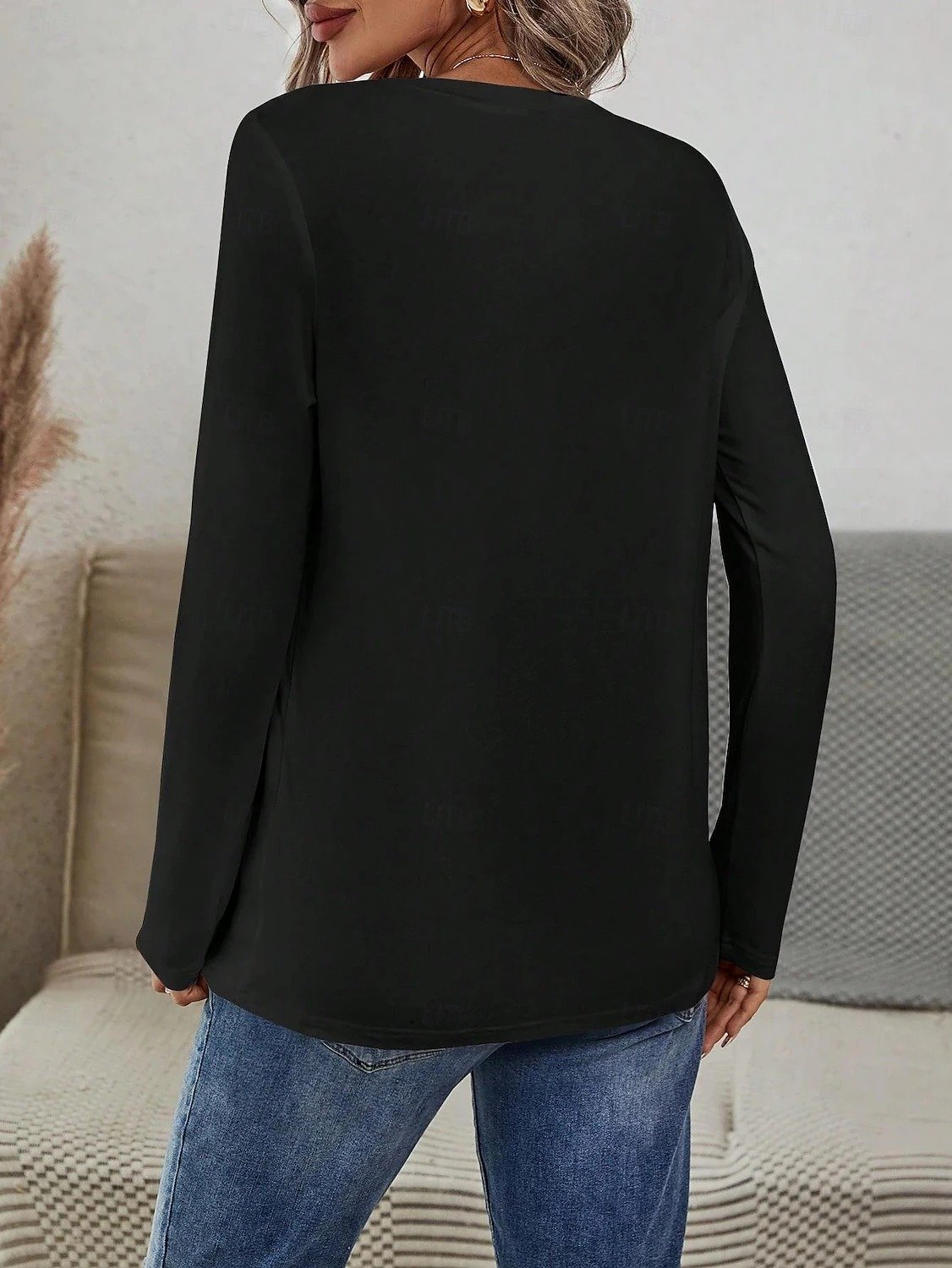 Halloween Women's T-Shirt Graphic Elegant Casual Long Sleeve V-Neck Regular Top