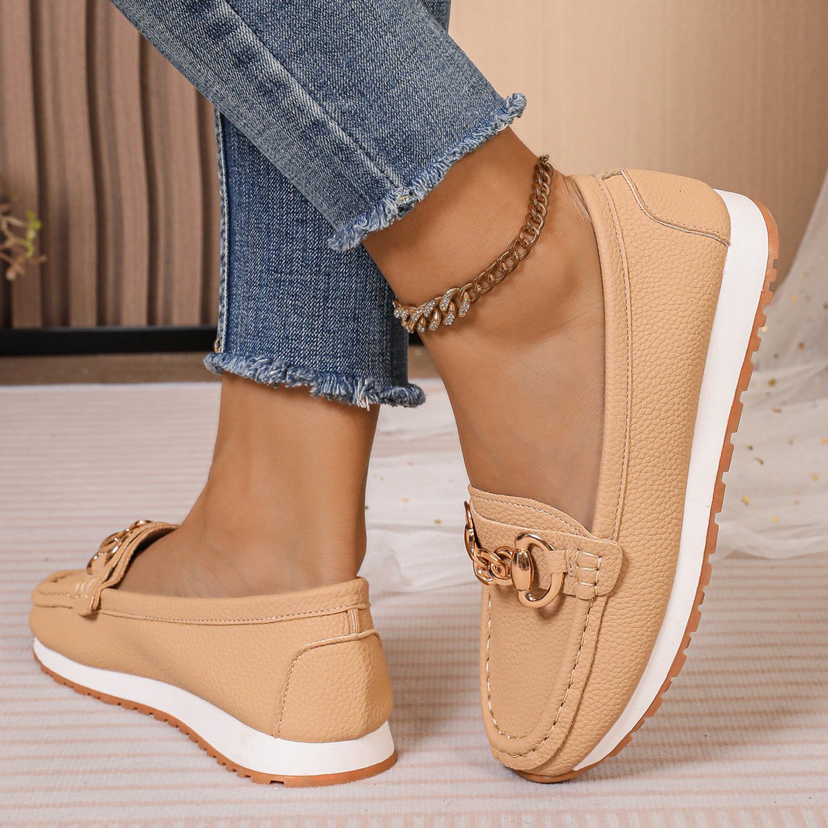Plain Pu All Season Casual Shoes