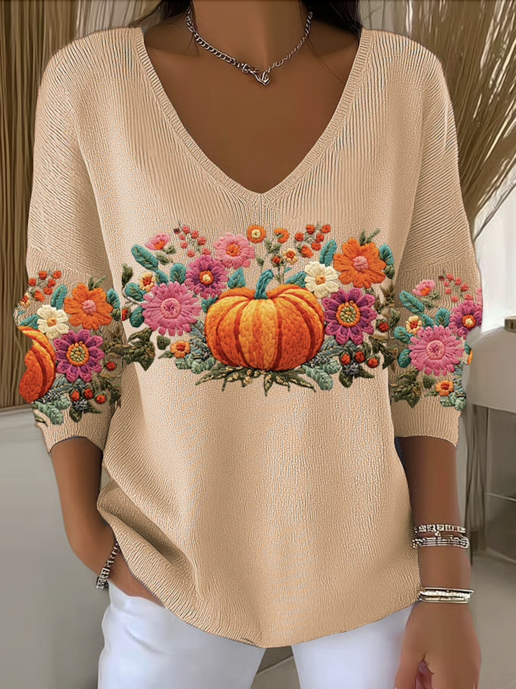 Casual Cotton Halloween Regular Fit Sweater