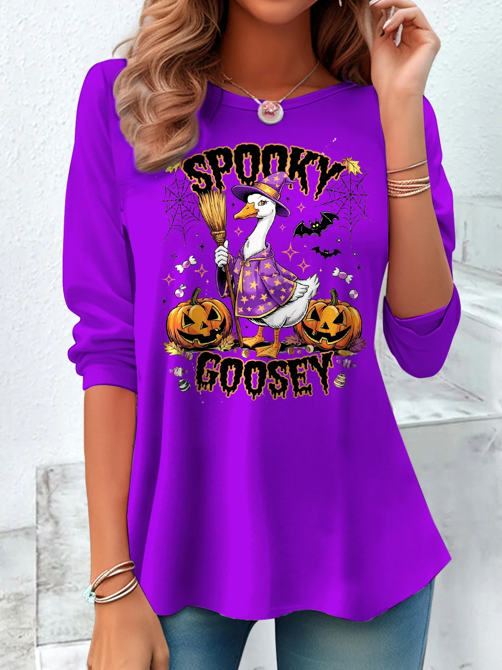 Halloween Casual Regular Fit Cotton T-Shirt