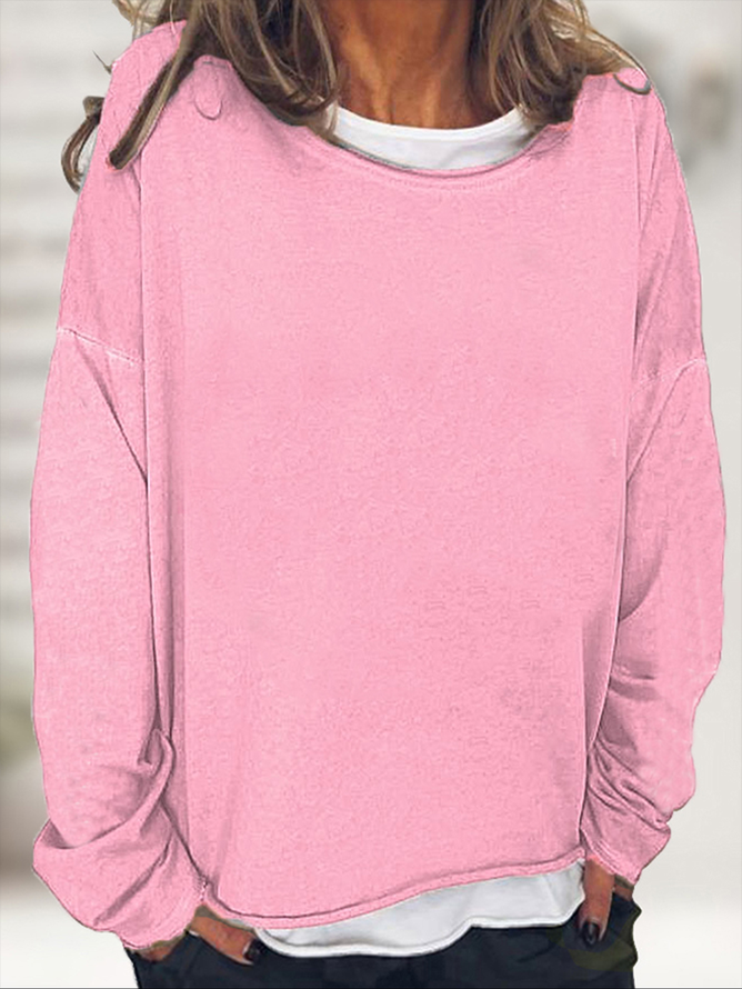 Women's Casual Long Sleeve Crew Neck Sweatshirt