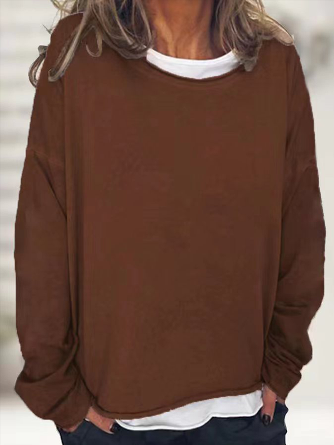 Women's Casual Long Sleeve Crew Neck Sweatshirt