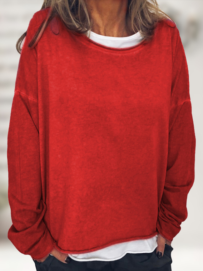 Women's Casual Long Sleeve Crew Neck Sweatshirt