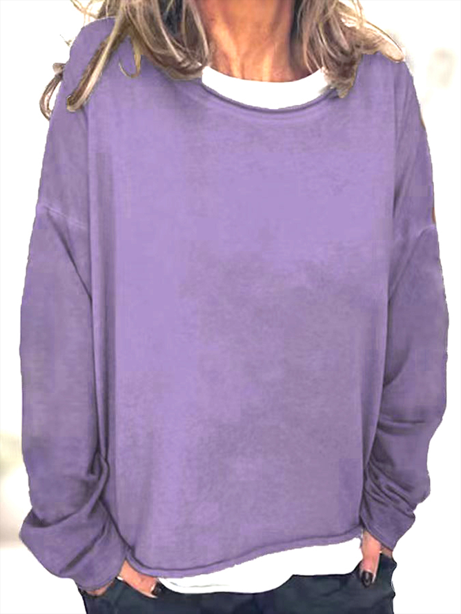 Women's Casual Long Sleeve Crew Neck Sweatshirt