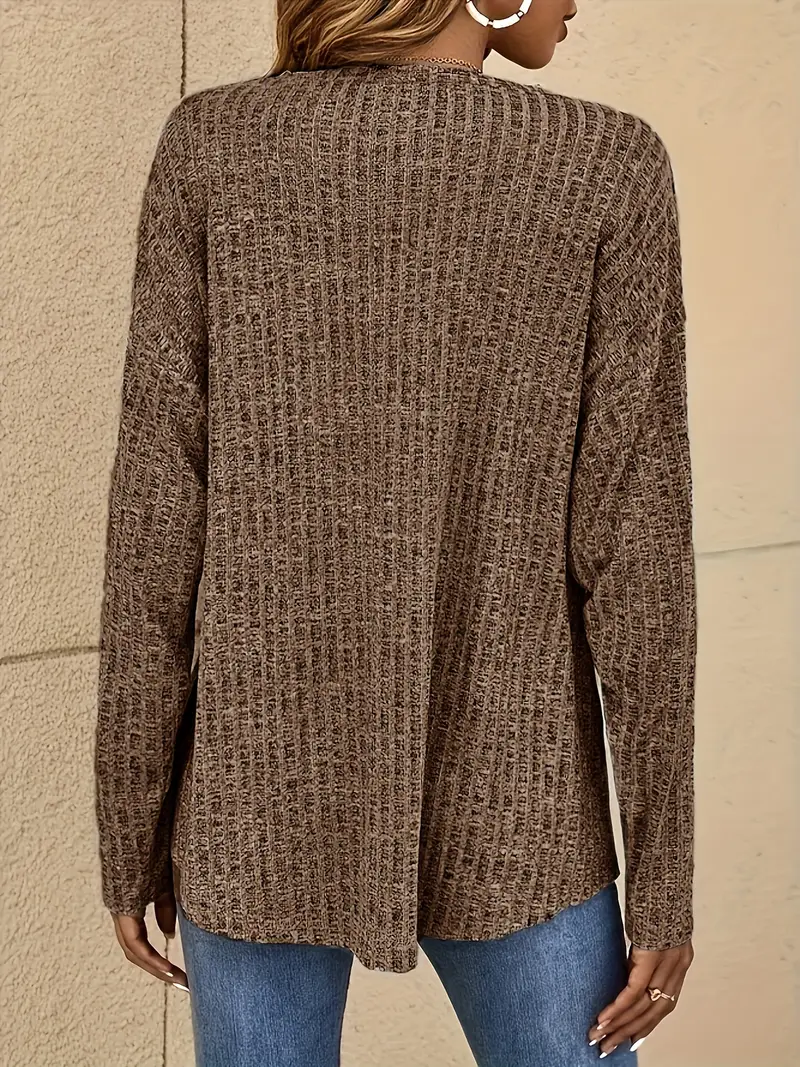 Women's Long Sleeve T-shirt Spring/Fall Brown Abstract Printing Jersey Crew Neck Daily Going Out Casual Top