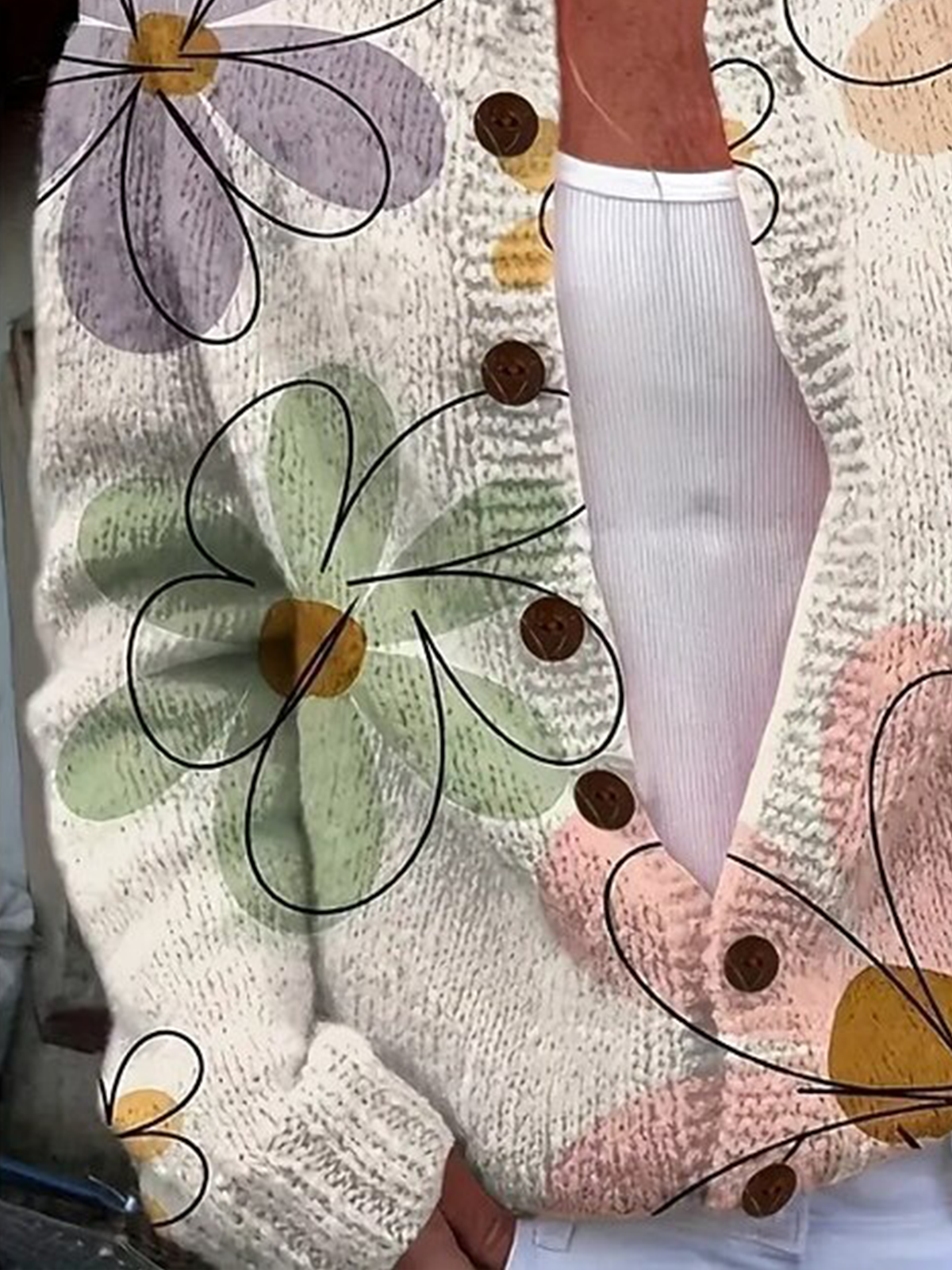 Stand Collar Casual Cardigan