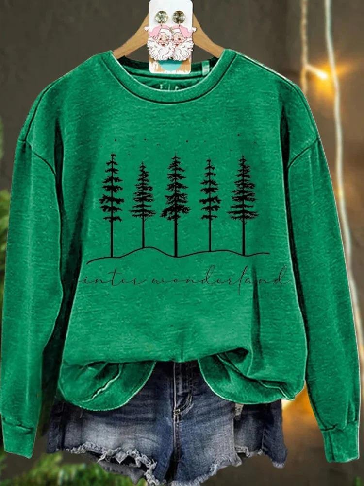 Christmas Winter Wonderland forest Casual Sweatshirt
