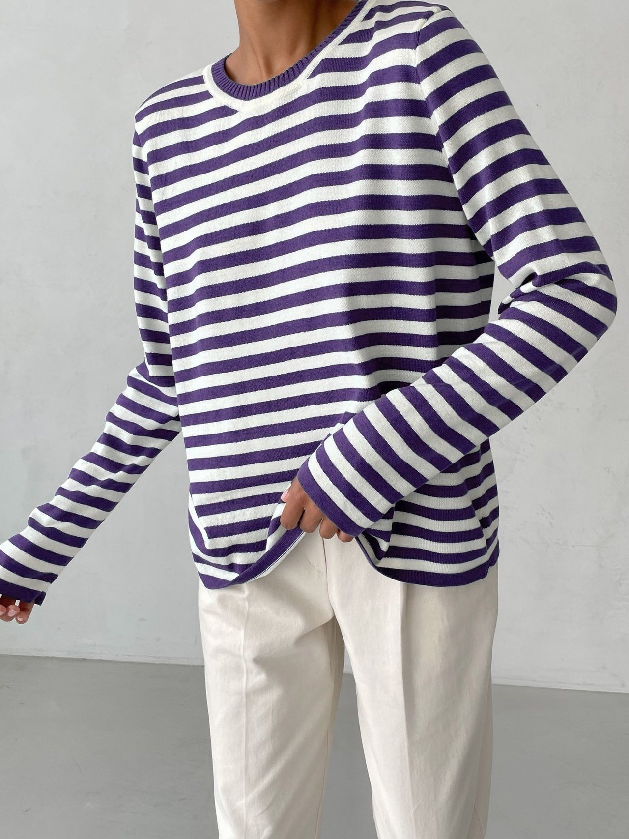Loose Split Joint Wool/Knitting Urban Sweater
