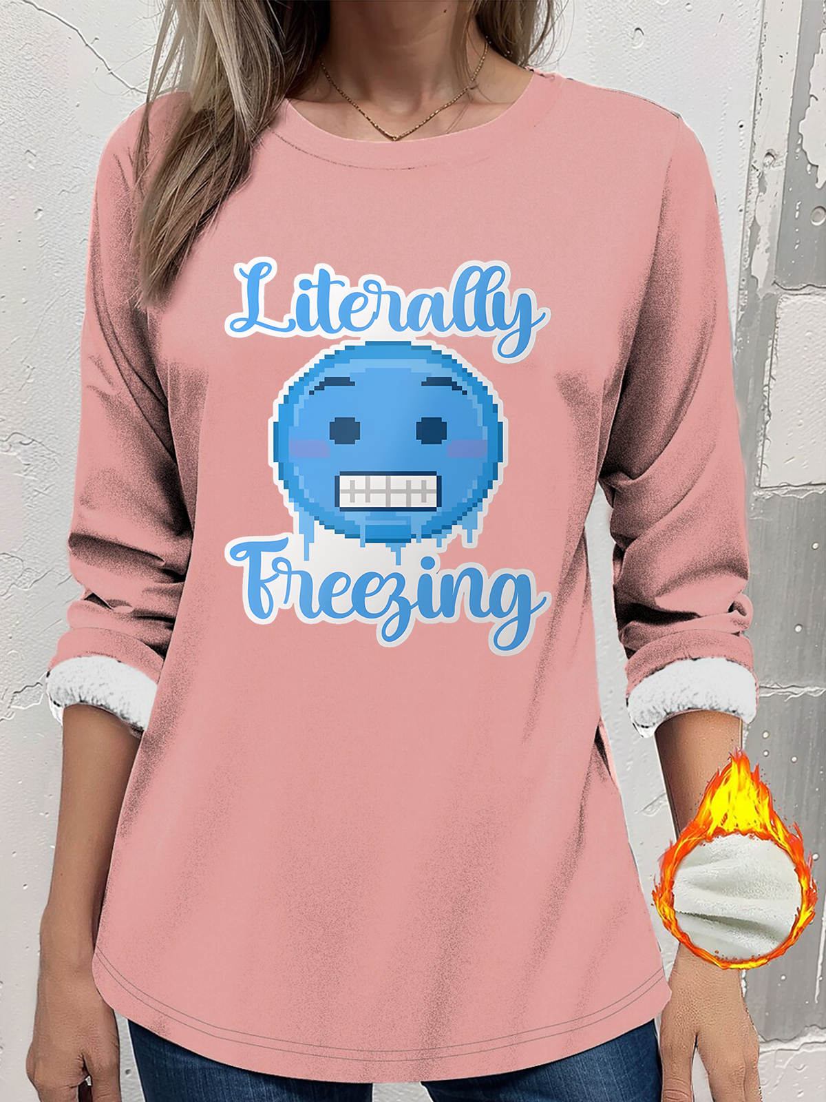 Women's Thickened Pullover Casual Comfort Long Sleeve Round Neck Regular Top