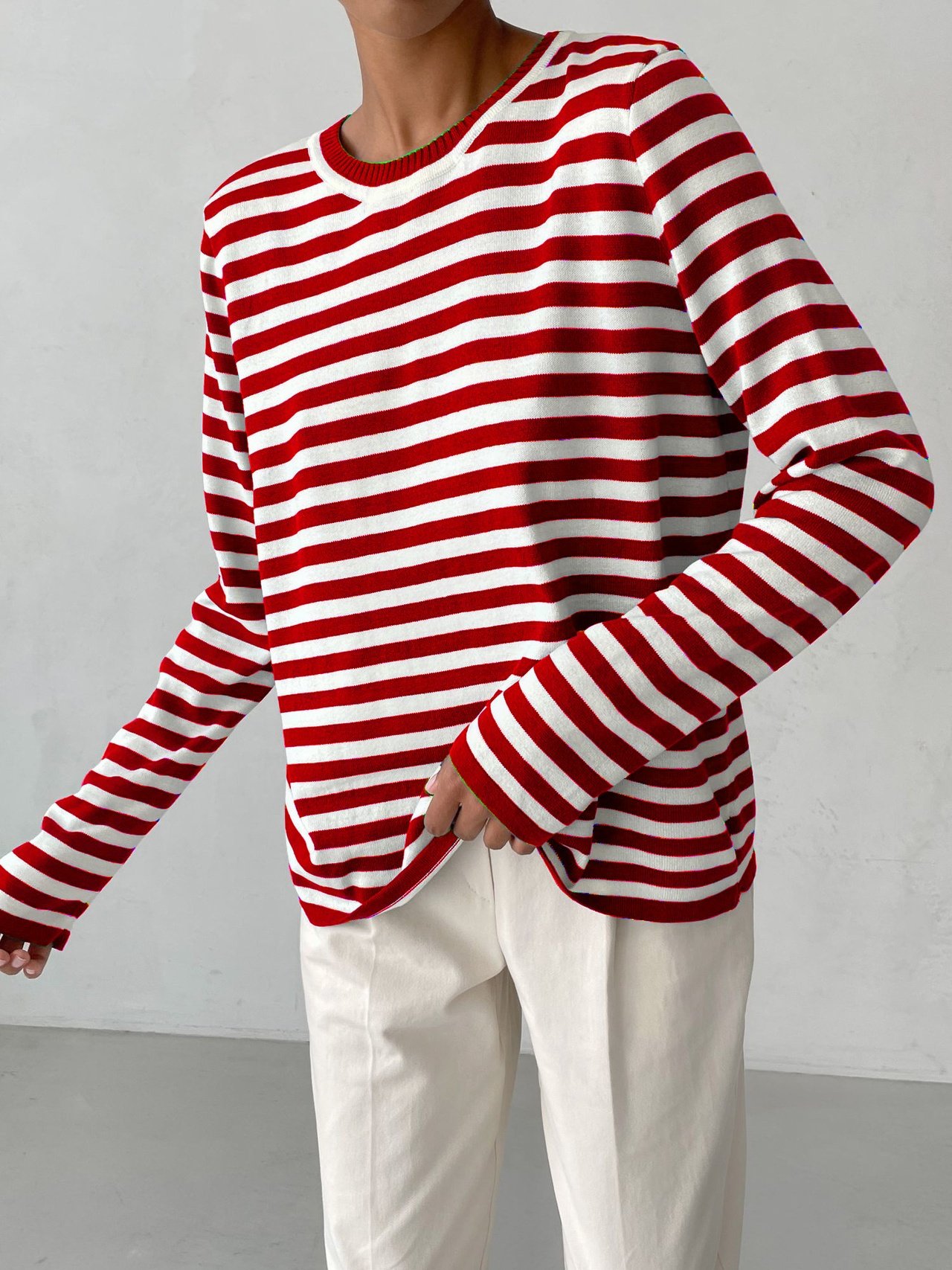 Loose Split Joint Wool/Knitting Urban Sweater