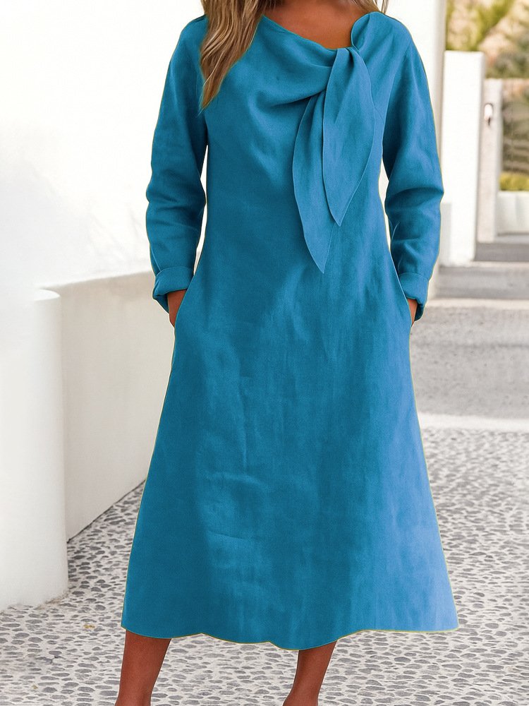 Plain Regular Fit Casual Dress With No