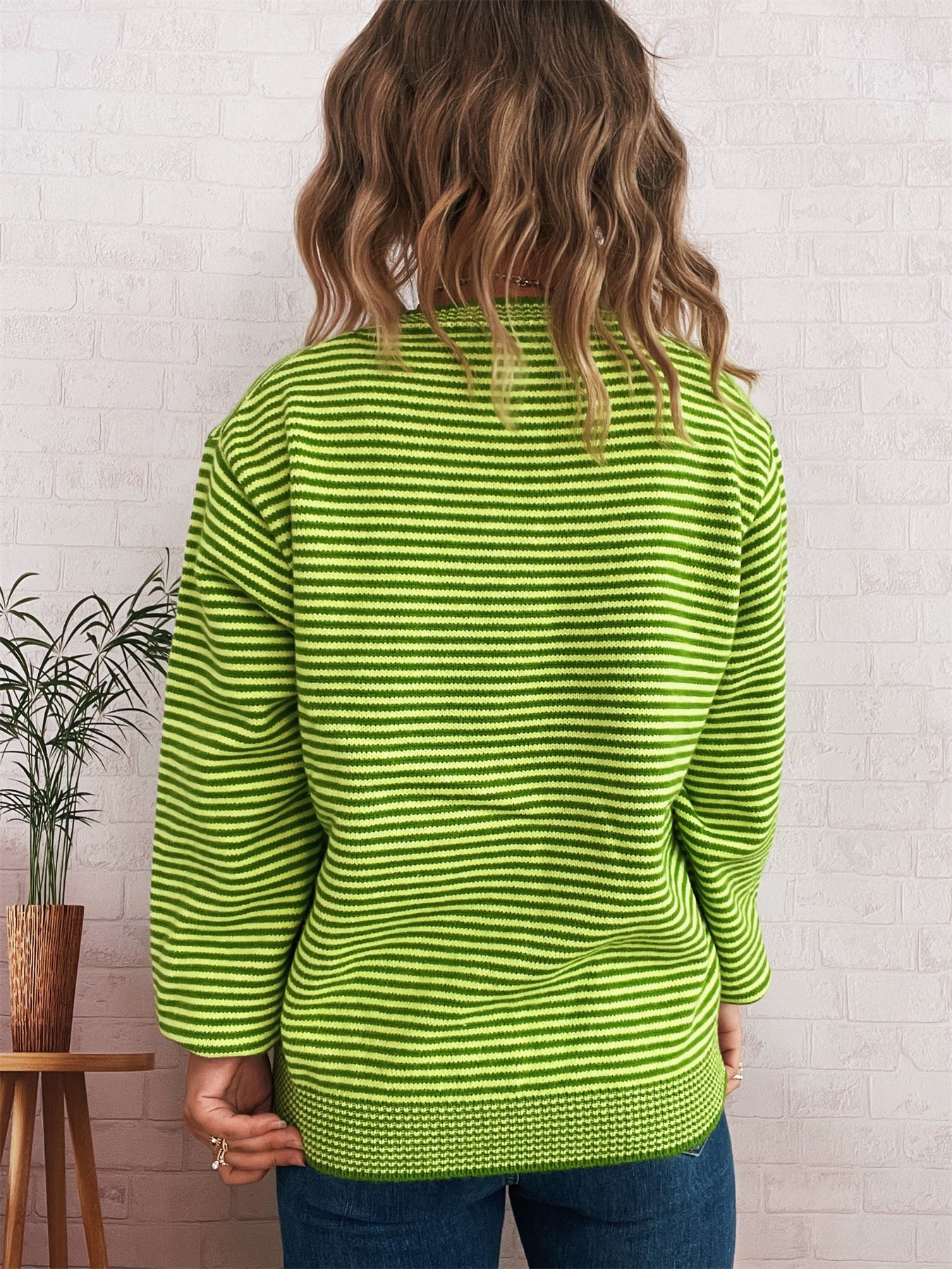 Striped Regular Fit Casual Cardigan