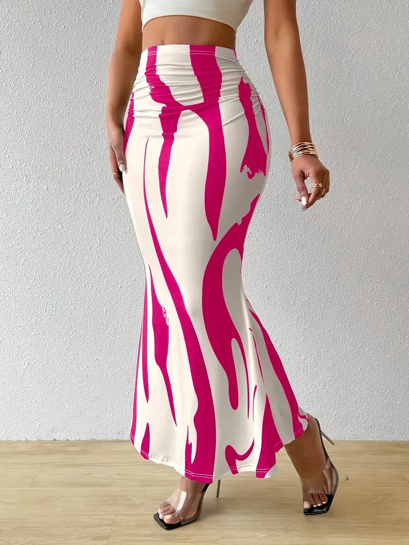Women's Elegant Commuting Knitted Fishtail Skirt Slim Pleated Sexy Versatile Skirt