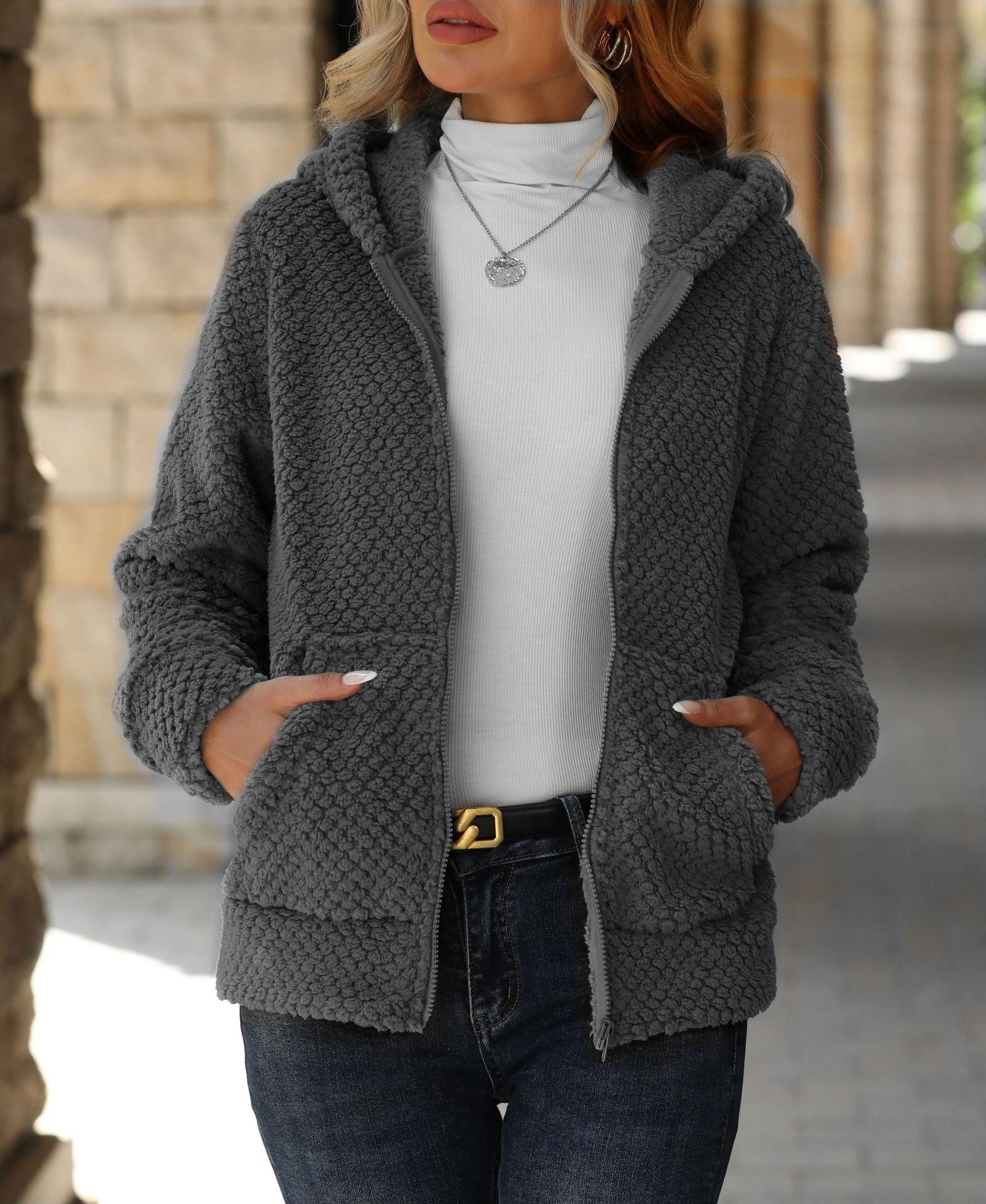 Regular Fit Casual Hoodie Jacket