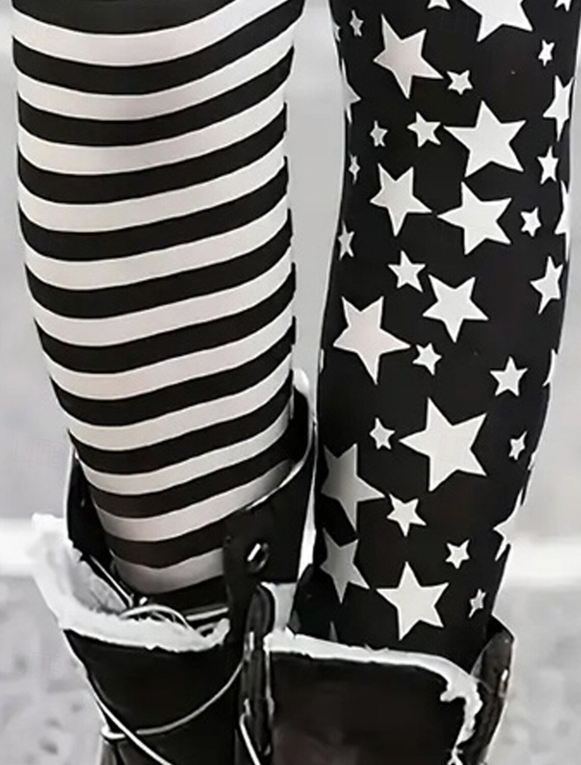 Casual Tight Striped Cotton Leggings