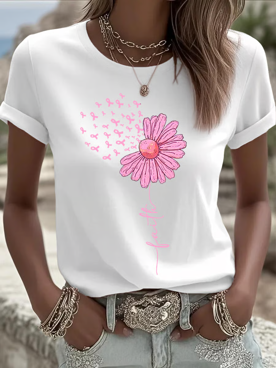 Women's Breast Cancer Faith T-Shirt