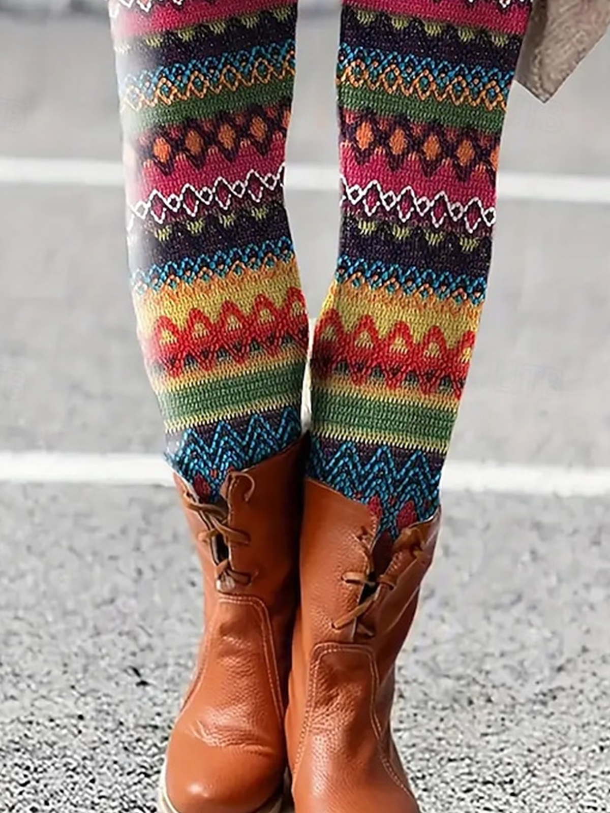 Color Block Casual Tight Leggings