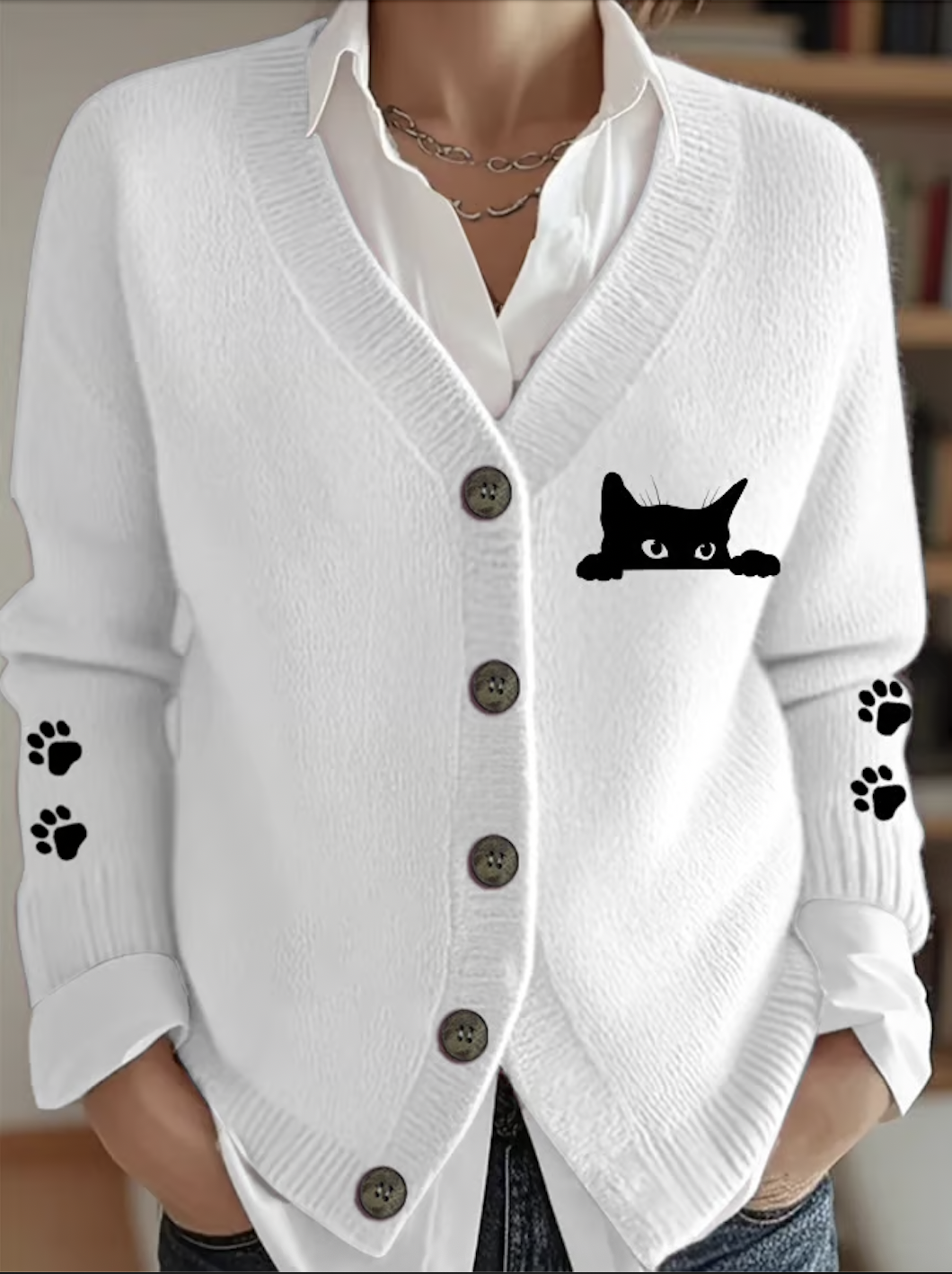 V Neck Regular Fit Cardigan