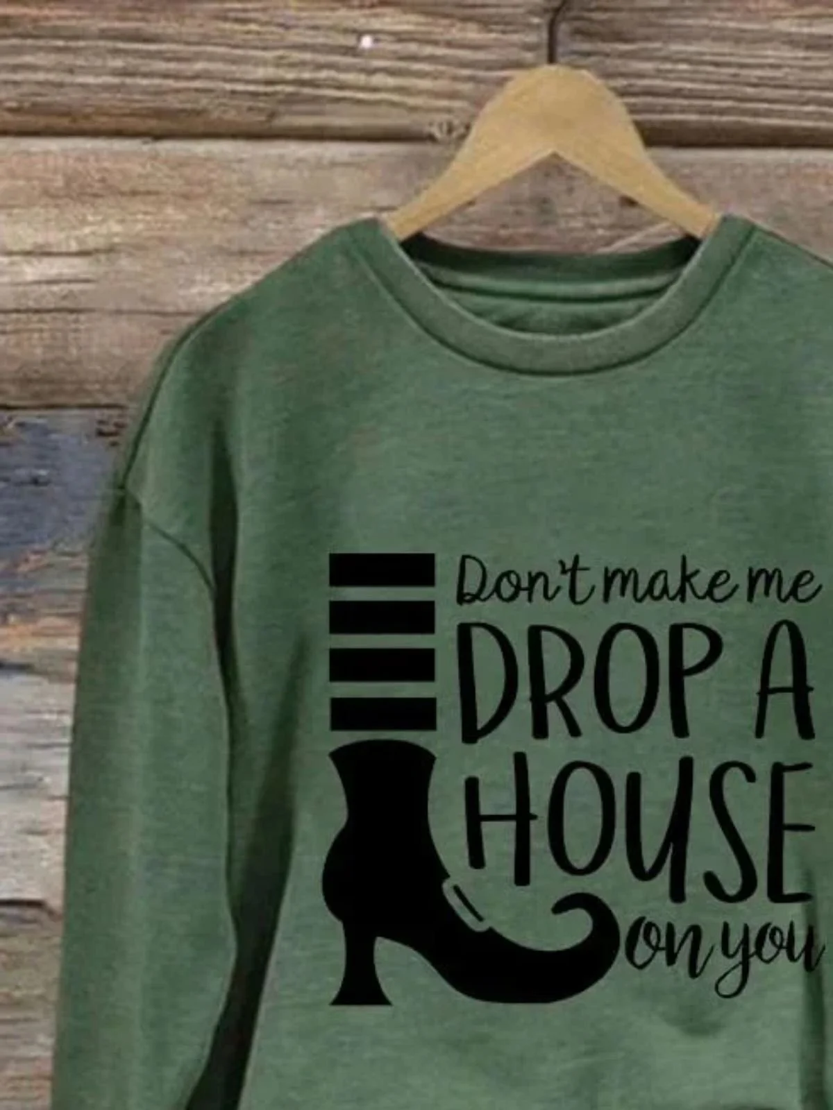 Regular Fit Simple Halloween Cotton Sweatshirt
