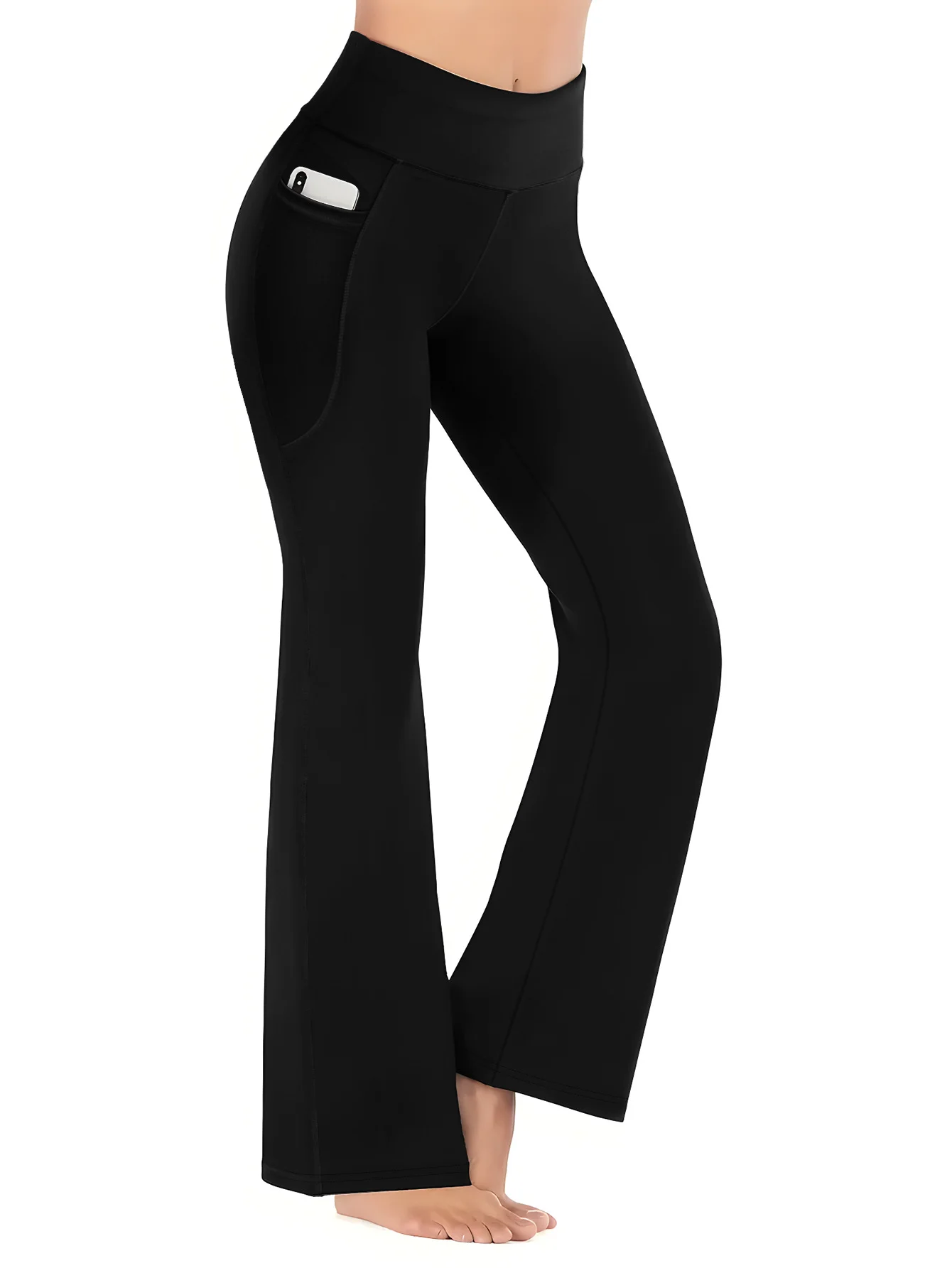 Autumn And Winter Brushed Velvet Flared Yoga Pants Slimming High Waist Hip Lifting Sports Pants